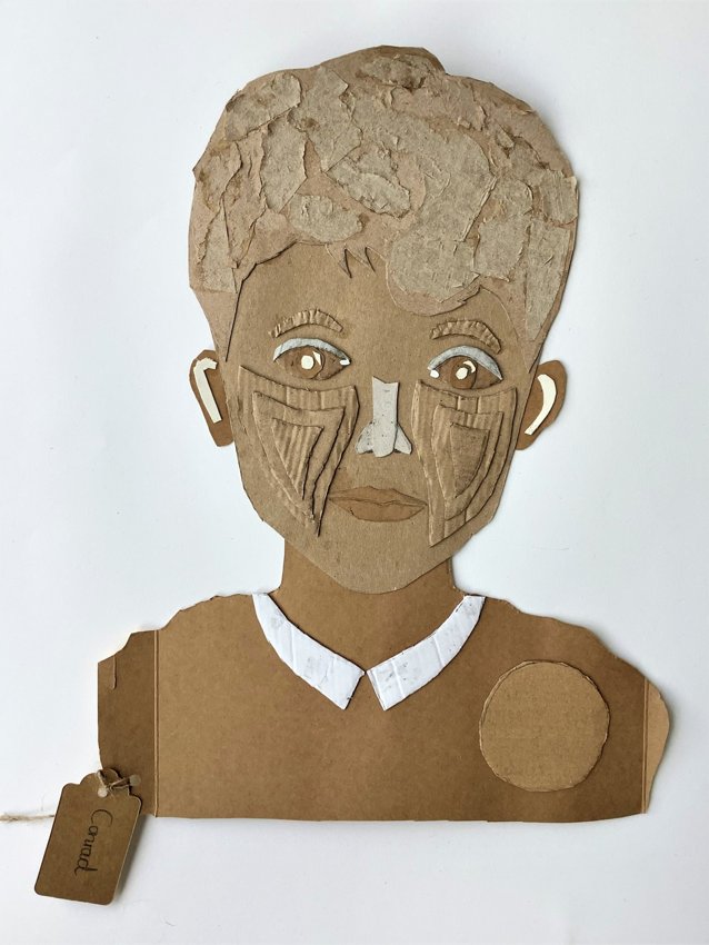Image of Year 5 recycled portraits